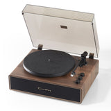 Crosley Stave 2-Speed Bluetooth Record Player Turntable with Built-in Speakers, Walnut
