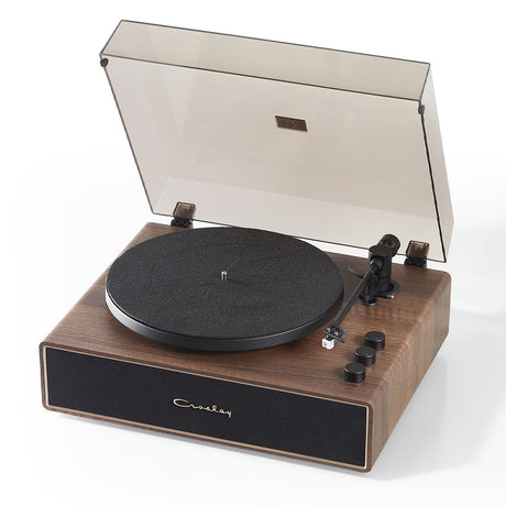 Crosley Stave 2-Speed Bluetooth Record Player Turntable with Built-in Speakers - Walnut