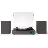Crosley Zane 3-Speed Bluetooth Record Player Turntable with Matching Stereo Speakers - Black