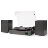 Crosley Zane 3-Speed Bluetooth Record Player Turntable with Matching Stereo Speakers - Black