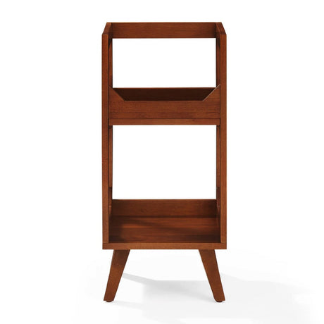 Crosley Asheville Small Vinyl Storage Stand - Walnut