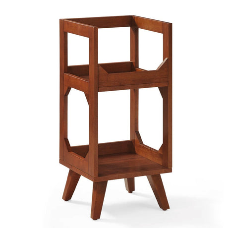 Crosley Asheville Small Vinyl Storage Stand - Walnut