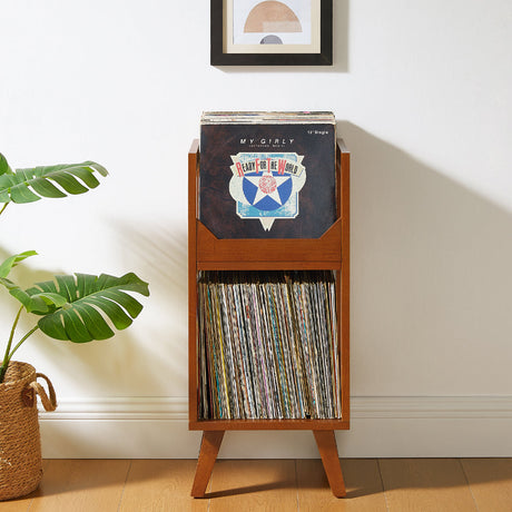 Crosley Asheville Small Record Player Stand - Walnut