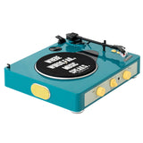 Gadhouse Brad MKII Record Player - Green + Bundled Crosley Record Storage Display Stand