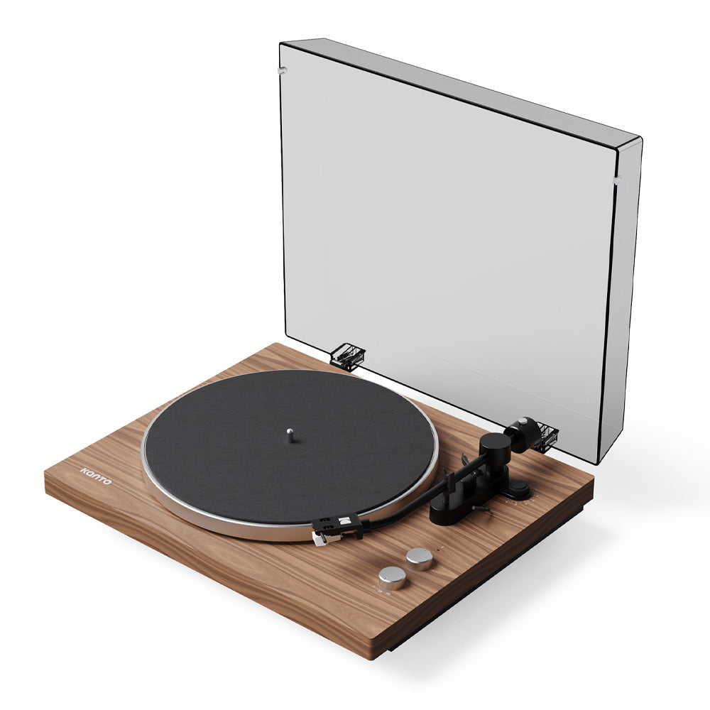 Kanto OBI3 (2nd Gen) Turntable with Bluetooth 5.3, Preamp, and Pitch Control - Walnut