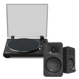 Kanto OBI3 Turntable - Matte Black with Kanto ORA 100W Powered Speakers