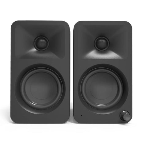 Kanto OBI3 Turntable - Matte Black with Kanto ORA 100W Powered Speakers