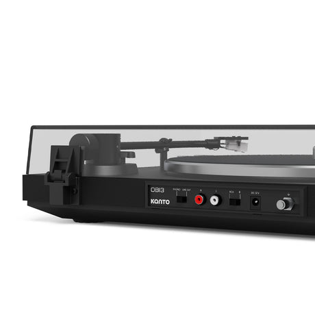 Kanto OBI3 Turntable with Bluetooth 5.3, Preamp, and Pitch Control - Matte Black