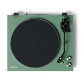 Kanto OBI3 Turntable - Matte Green with Kanto ORA 100W Powered Speakers