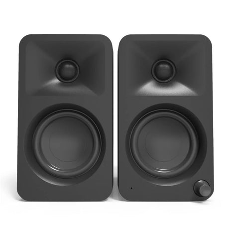 Kanto OBI3 Turntable - Matte Green with Kanto ORA 100W Powered Speakers