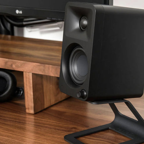 Kanto OBI3 Turntable - Matte Green with Kanto ORA 100W Powered Speakers