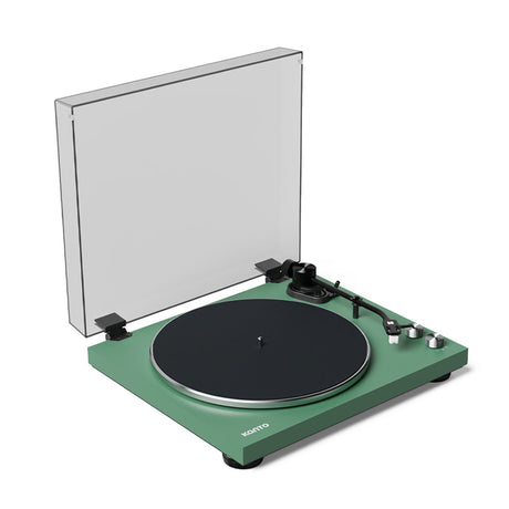 Kanto OBI3 Turntable with Bluetooth 5.3, Preamp, and Pitch Control - Matte Green