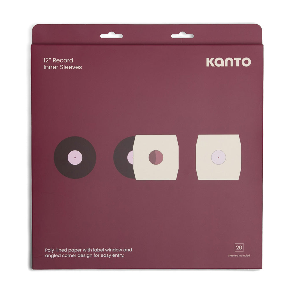 Kanto TT-IS20 Poly-Lined Paper Inner Sleeves for 12" Vinyl Records - 20 Pack