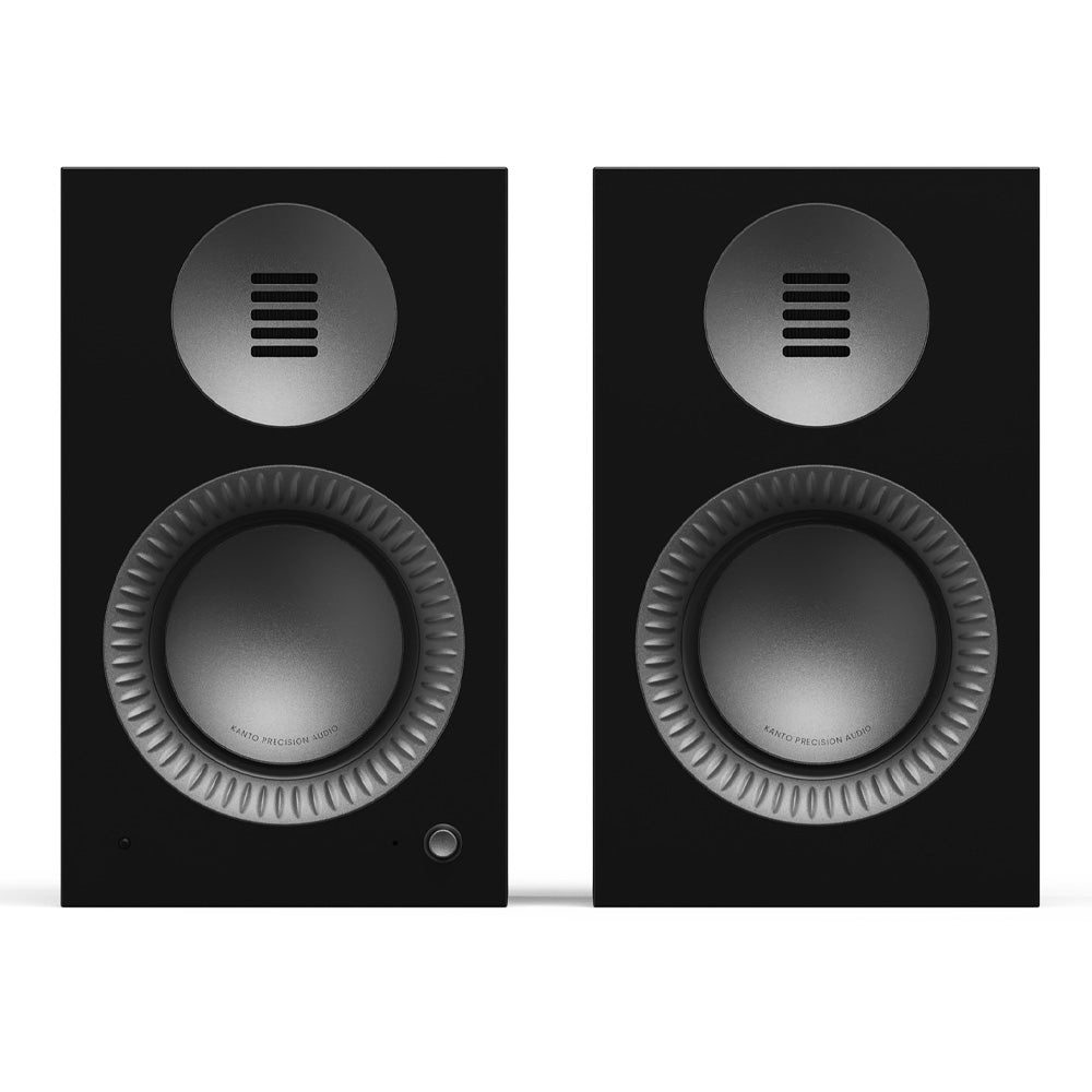 Kanto TUK (2nd Gen) 260W Powered Speaker System with Bluetooth 5.4, Dual RCA & USB-C Inputs - Matte Black with Gunmetal