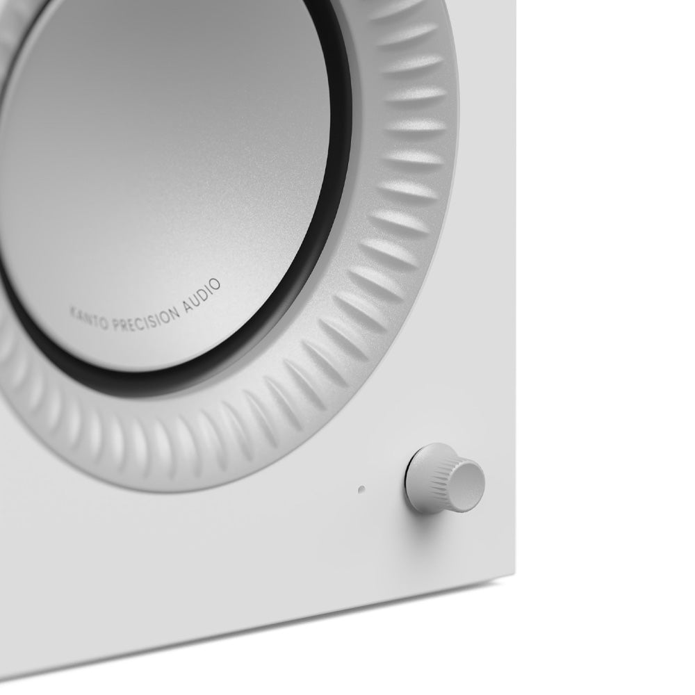 Kanto TUK (2nd Gen) 260W Powered Speaker System with Bluetooth 5.4, Dual RCA & USB-C Inputs - Matte White with Aluminium