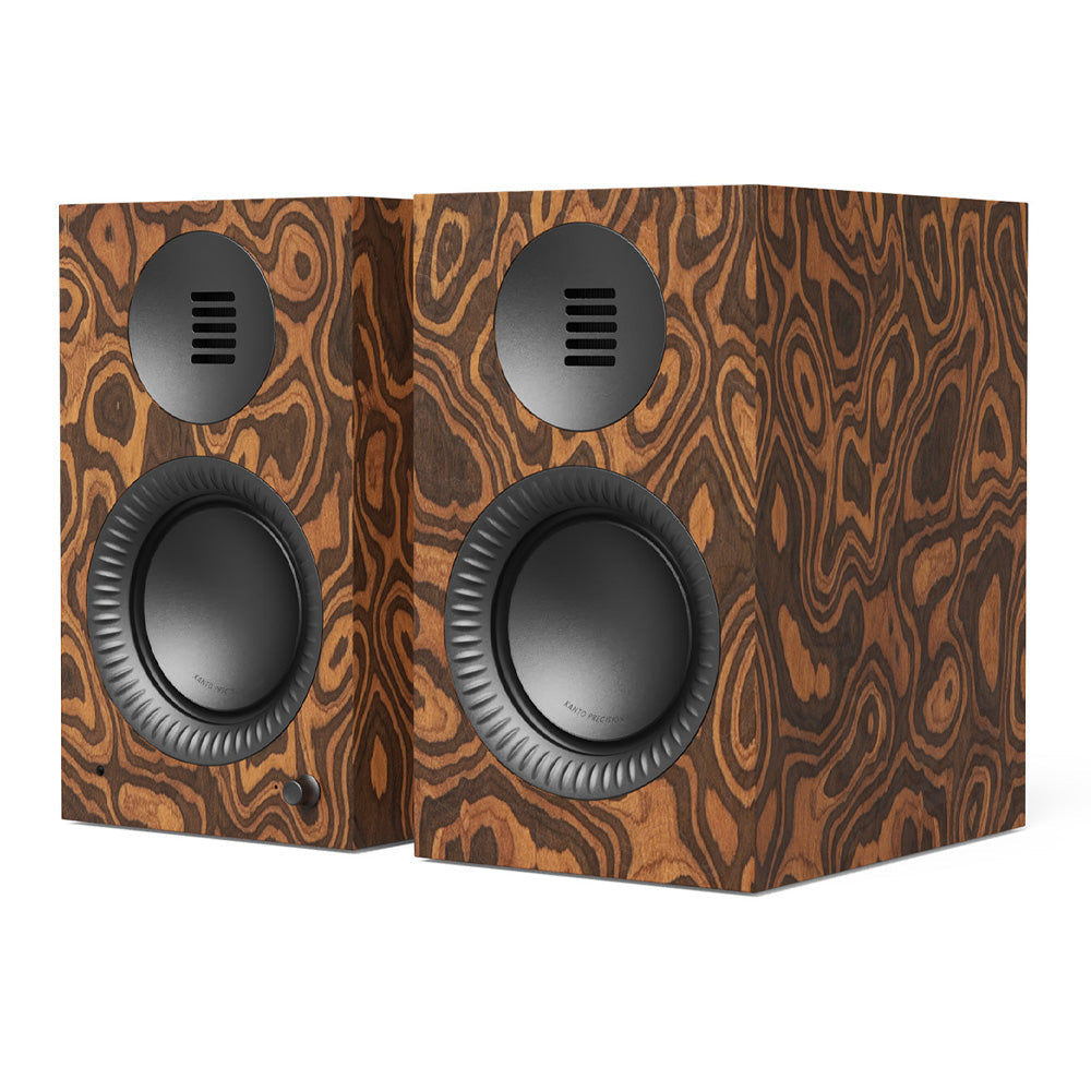 Kanto TUK (2nd Gen) 260W Powered Speaker System with Bluetooth 5.4, Dual RCA & USB-C Inputs - Burl with Gunmetal