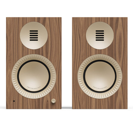 Kanto TUK (2nd Gen) Passive Speaker System with AMT Tweeter & 5.25" Concave Aluminium Woofer - Matte Walnut with Rose Gold