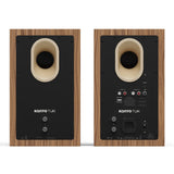Kanto TUK (2nd Gen) 260W Powered Speaker System with Bluetooth 5.4, Dual RCA & USB-C Inputs - Matte Walnut with Rose Gold