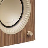 Kanto TUK (2nd Gen) 260W Powered Speaker System with Bluetooth 5.4, Dual RCA & USB-C Inputs - Matte Walnut with Rose Gold