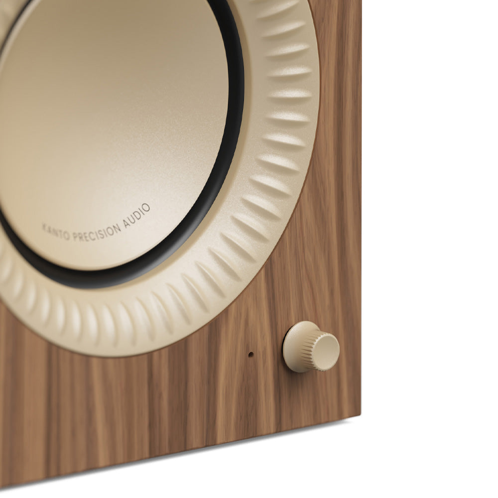 Kanto TUK (2nd Gen) Grand Passive Speaker System with AMT Tweeter & 6" Concave Aluminium Woofer - Matte Walnut with Rose Gold