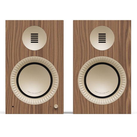 Kanto TUK (2nd Gen) Grand 320W Powered Speaker System with Bluetooth 5.4, Dual RCA & USB-C Inputs - Matte Walnut with Rose Gold