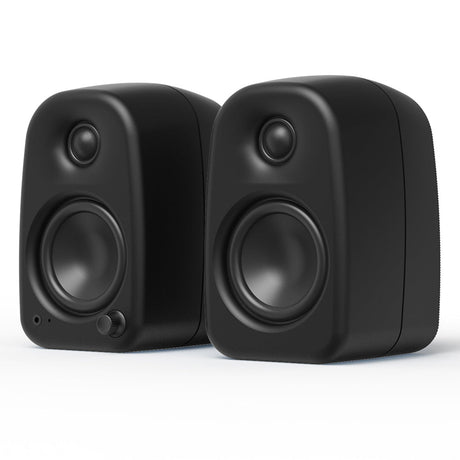 Kanto UKI 100W Desktop Speakers - Onyx (Matte Black), Pair (with Bluetooth, USB-C, Headphone out)
