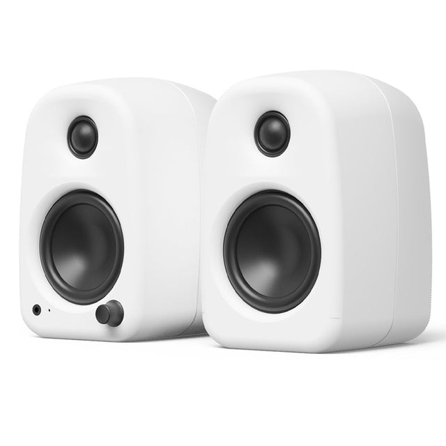 Kanto UKI 100W Desktop Speakers - Chalk (Matte White), Pair (with Bluetooth, USB-C, Headphone out)
