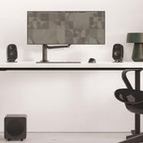 Kanto UKI 100W Desktop Speakers - Chalk (Matte White), Pair (with Bluetooth, USB-C, Headphone out)