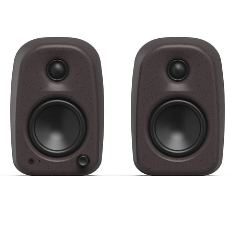 Kanto UKI 100W Desktop Speakers - Pumice (Speckled Brown), Pair (with Bluetooth, USB-C, Headphone out)