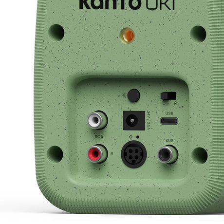 Kanto UKI 100W Desktop Speakers - Sage (Matte Green), Pair (with Bluetooth, USB-C, Headphone out)
