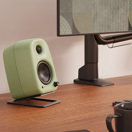 Kanto UKI 100W Desktop Speakers - Sage (Matte Green), Pair (with Bluetooth, USB-C, Headphone out)