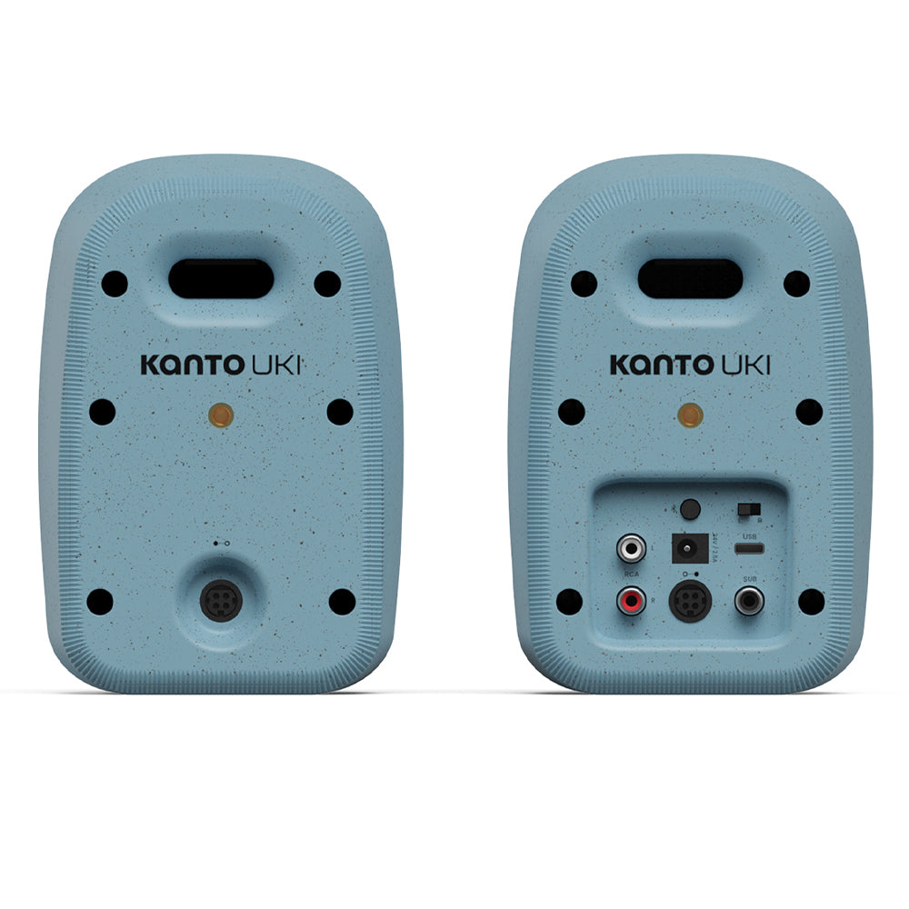 Kanto UKI 100W Desktop Speakers - Cornflower (Matte Blue), Pair (with Bluetooth, USB-C, Headphone out)