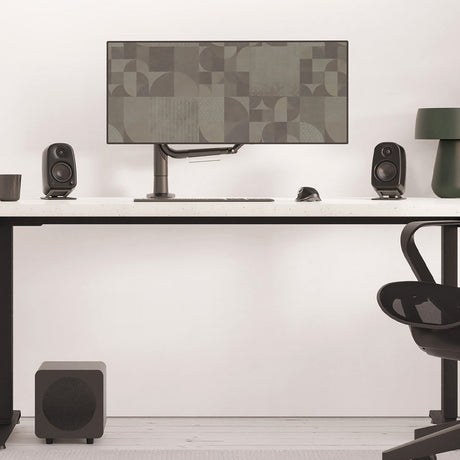 Kanto UKI 100W Desktop Speakers - Cornflower (Matte Blue), Pair (with Bluetooth, USB-C, Headphone out)