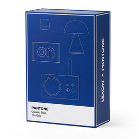 Lexon GIFT Set PANTONE - Blue - Includes Mino+ Mini Speaker, Flip Classic Clock, Mina M Lamp, Thykho 3  Speaker