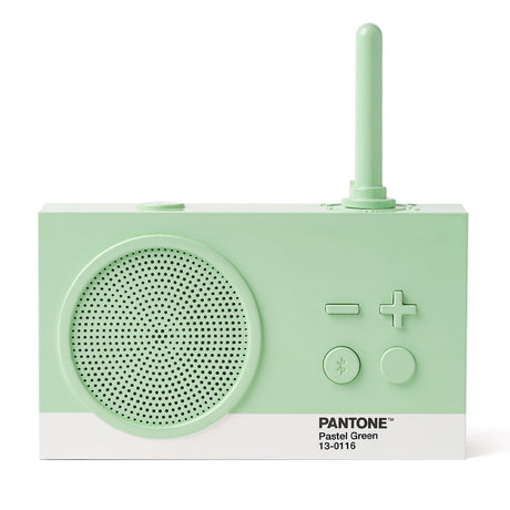 Lexon GIFT Set PANTONE - Green - Includes Mino+ Mini Speaker, Flip Classic Clock, Mina M Lamp, Thykho 3  Speaker