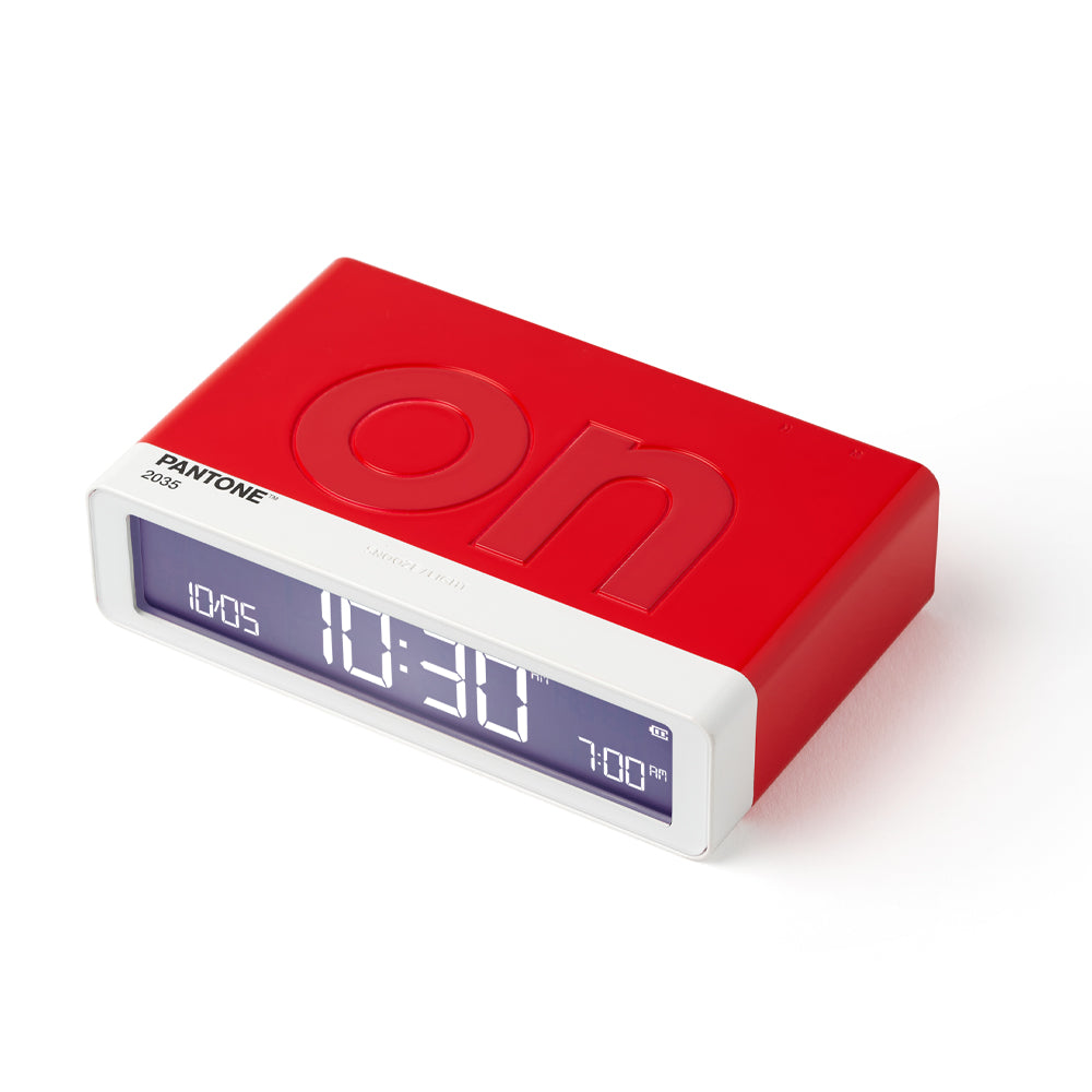 Lexon GIFT Set PANTONE - Red - Includes Mino+ Mini Speaker, Flip Classic Clock, Mina M Lamp, Thykho 3  Speaker