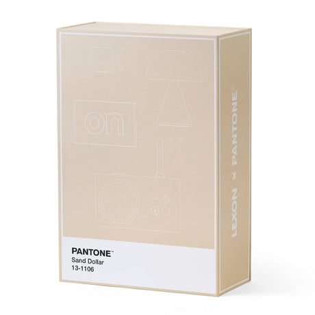 Lexon GIFT Set PANTONE - Sand - Includes Mino+ Mini Speaker, Flip Classic Clock, Mina M Lamp, Thykho 3  Speaker