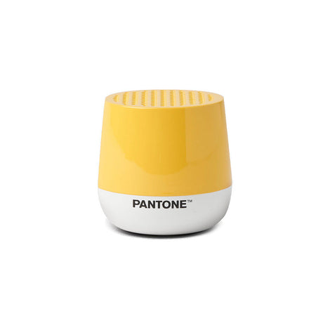 Lexon GIFT Set PANTONE - Yellow - Includes Mino+ Mini Speaker, Flip Classic Clock, Mina M Lamp, Thykho 3  Speaker