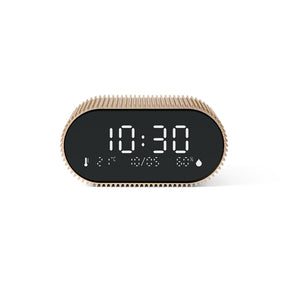 Lexon Ray Clock Lcd Alarm Clock With Temperature  - Gold