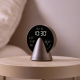 Lexon Conic Radio Alarm Clock - Grey (With Fm & Built-In Bluetooth Speaker)