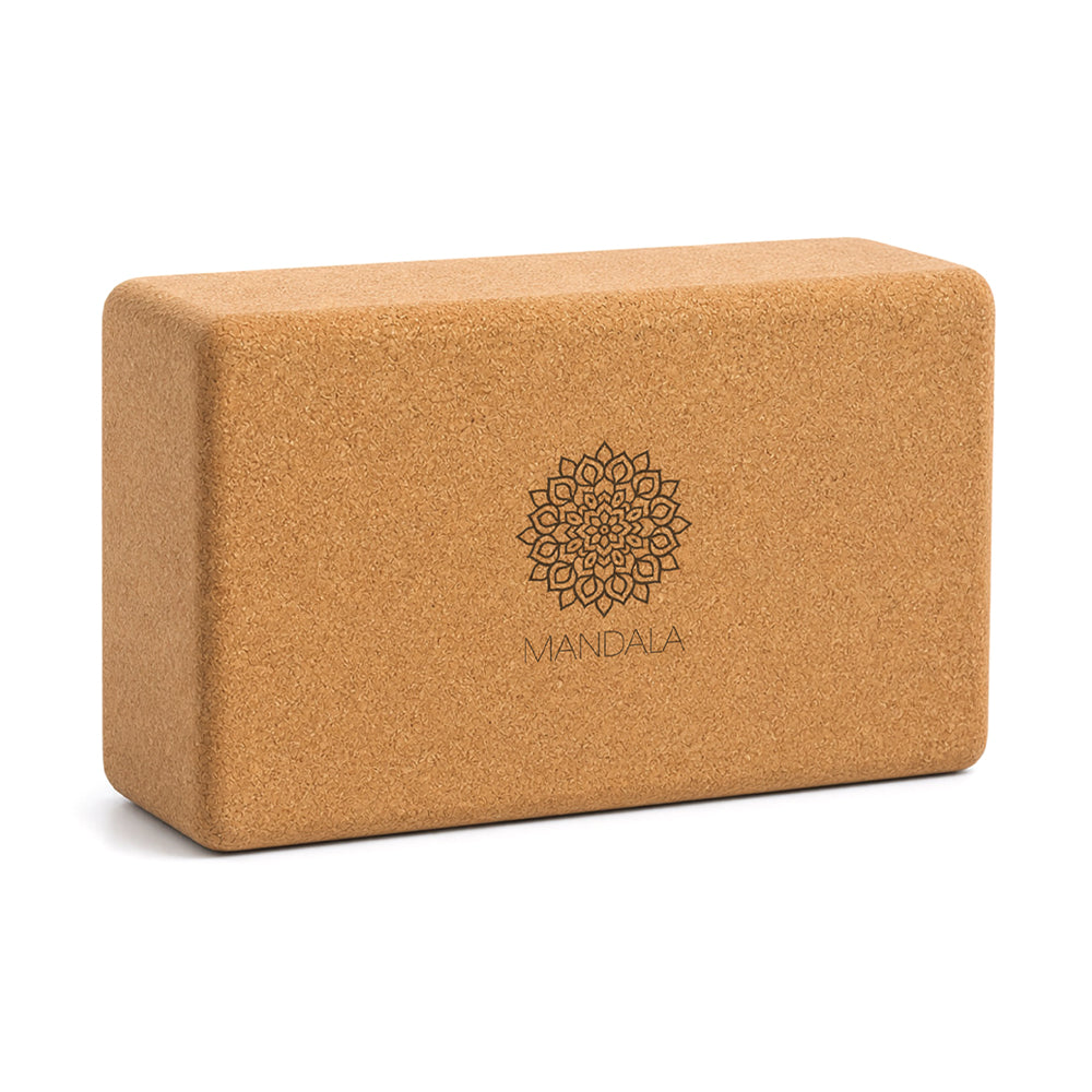 Mandala Natural Cork Yoga Block - Large (10x15x23cm)