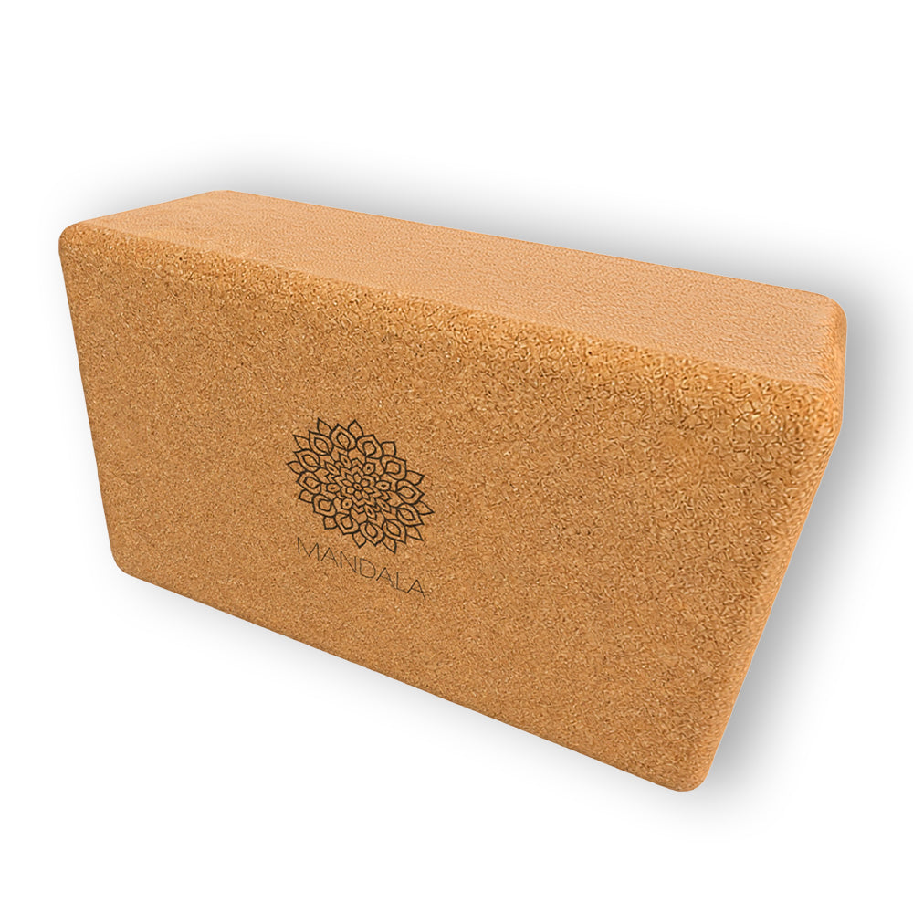 Mandala Natural Cork Yoga Block - Large (10x15x23cm)