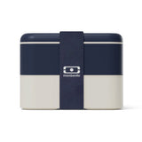 Monbento Flex 2 Compartment Lunch Box with Cutlery - Blue Natural