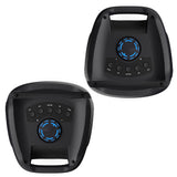 2x Majority PS100 - Bundled Party Speaker 40w Bluetooth Karaoke-DJ-Party-PA System - Black