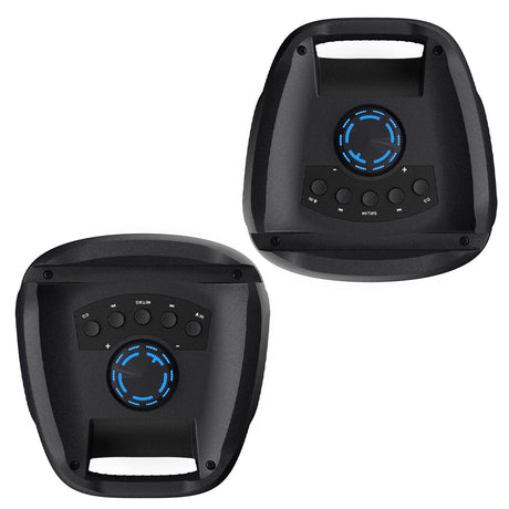 2x Majority PS100 - Bundled Party Speaker 40w Bluetooth Karaoke-DJ-Party-PA System - Black