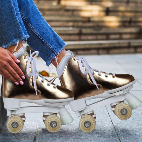 Bravo Sports Circle Society Roller Skates - Metallic Rose Gold (Size 3-7)