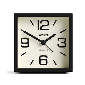Newgate Cube Mantel Clock - Black