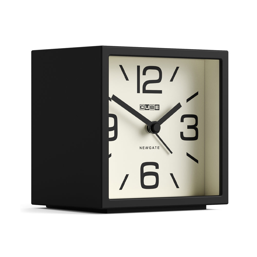 Newgate Cube Mantel Clock - Black