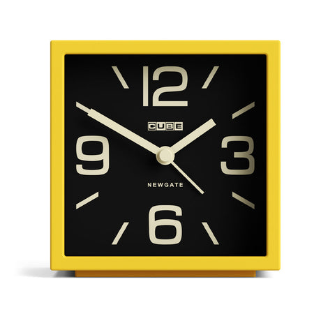 Newgate Cube Mantel Clock - Citrus Yellow
