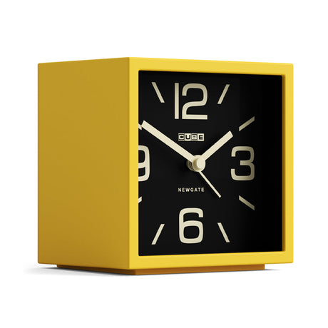 Newgate Cube Mantel Clock - Citrus Yellow